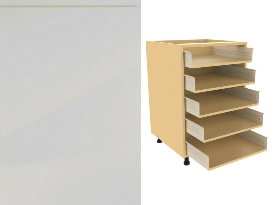 Strada Gloss Drawer Fronts and 720 x 300 x 5 Drawer Kitchen Unit (Type B) - TheKitchenYard 