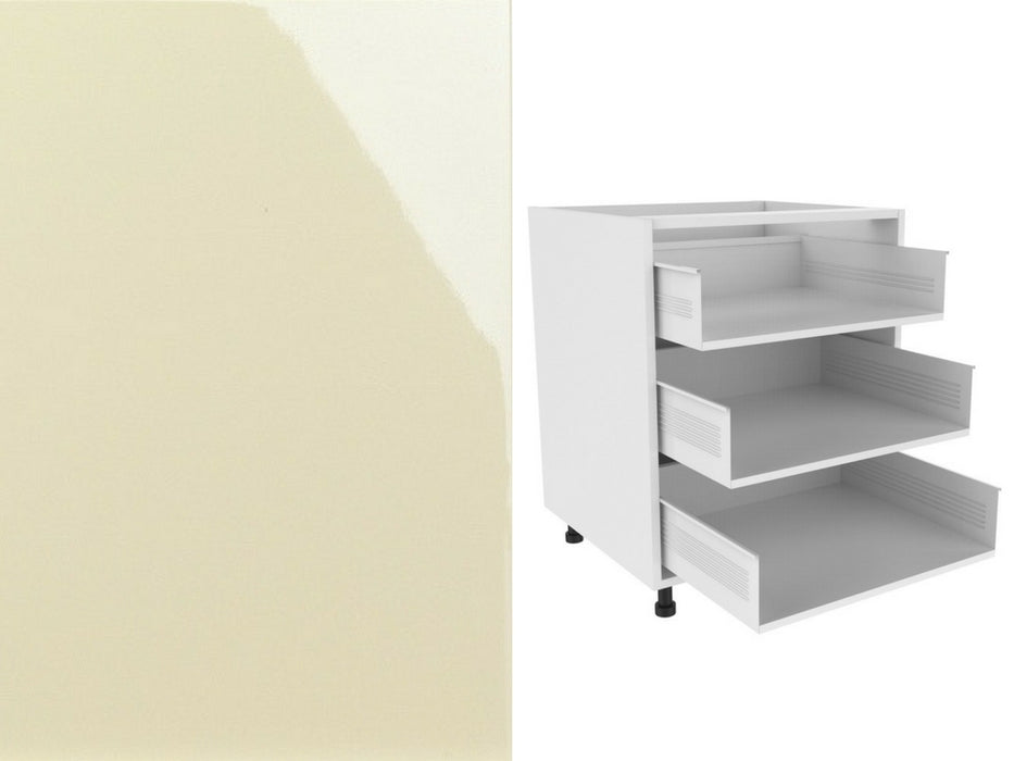 Zola Gloss Drawer Fronts and 720 x 500 x 3 Drawer Kitchen Unit (Type D) - TheKitchenYard 