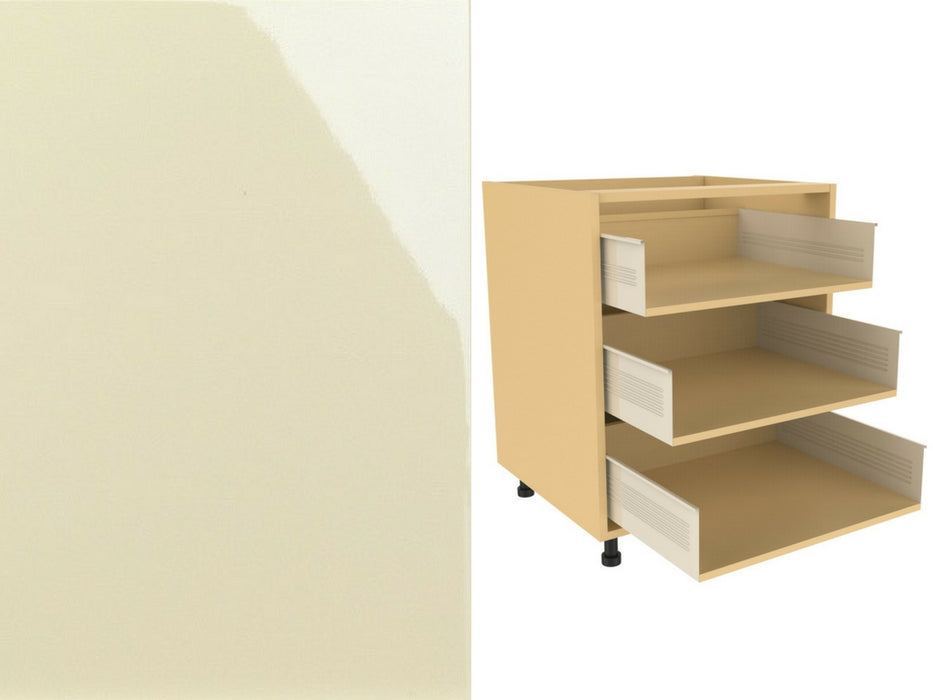 Zola Gloss Drawer Fronts and 720 x 500 x 3 Drawer Kitchen Unit (Type E) - TheKitchenYard 