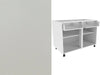 Zola Matte Door and 720 x 800 Double Drawer Line Base Kitchen unit - TheKitchenYard 