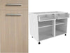 Zoom Matte Door and 720 x 800 Double Drawer Line Base Kitchen unit - TheKitchenYard 